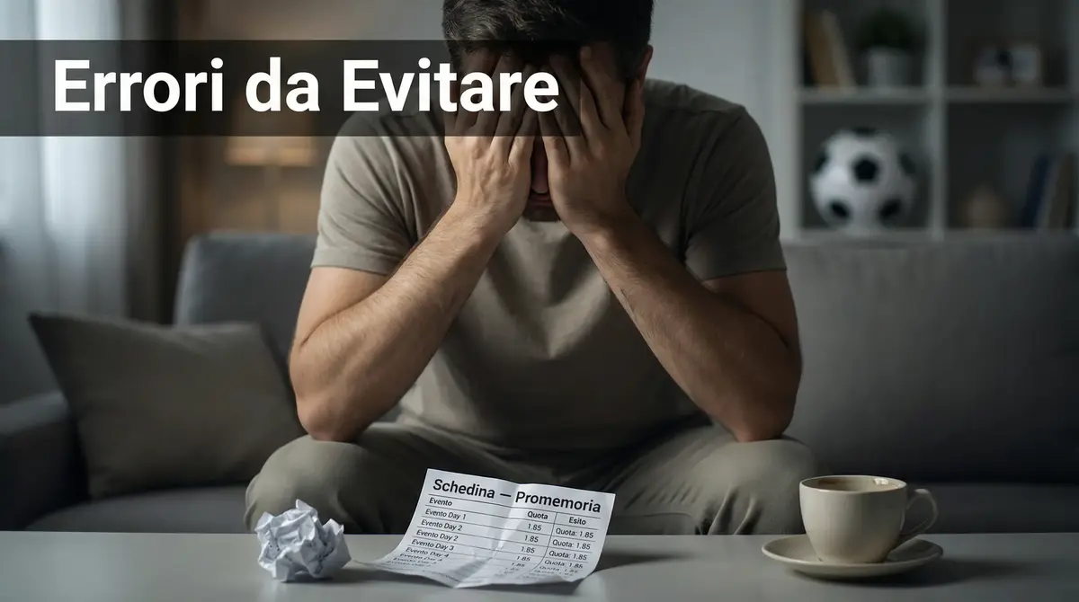 Errori scommesse calcio: trappole psicologiche da evitare